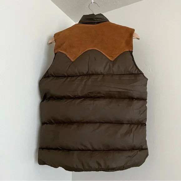 Vintage 80s Woolrich pearl snap button goose down vest - Picture 4 of 6